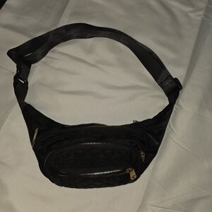 Black Quilted Waist Bag
